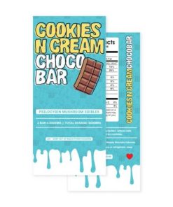 Magic Mushroom Cookies N Cream Chocolate Bar – 3 Grams