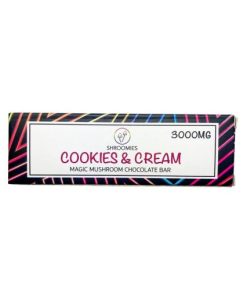 SHROOMIES COOKIES AND CREAM CHOCOLATE BAR – 3000MG