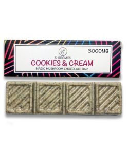 SHROOMIES COOKIES AND CREAM CHOCOLATE BAR – 3000MG